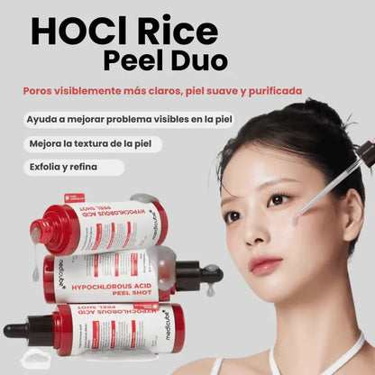 HOCl Rice Peel Duo Face & Body® - Exfoliación suave y segura para cada zona de tu piel